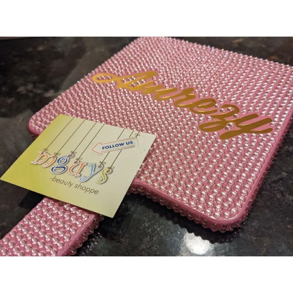 ANASTASIA Beverly Hills ABH AMREZY Pink Bedazzled Handheld Mirror BNIB HTF